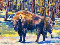 The Ruler of Białowieża National Park - oil on canvas. Author: Jerzy Kaczorek